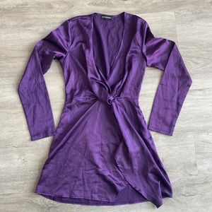 Purple Satin Pretty Little Thing Dress
